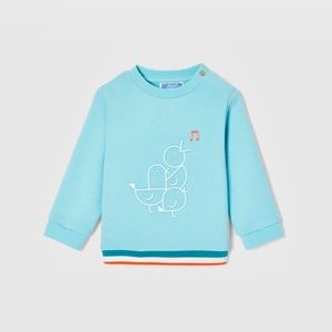 Jacadi baby boy sweatshirt in alize blue: 24 months NWT